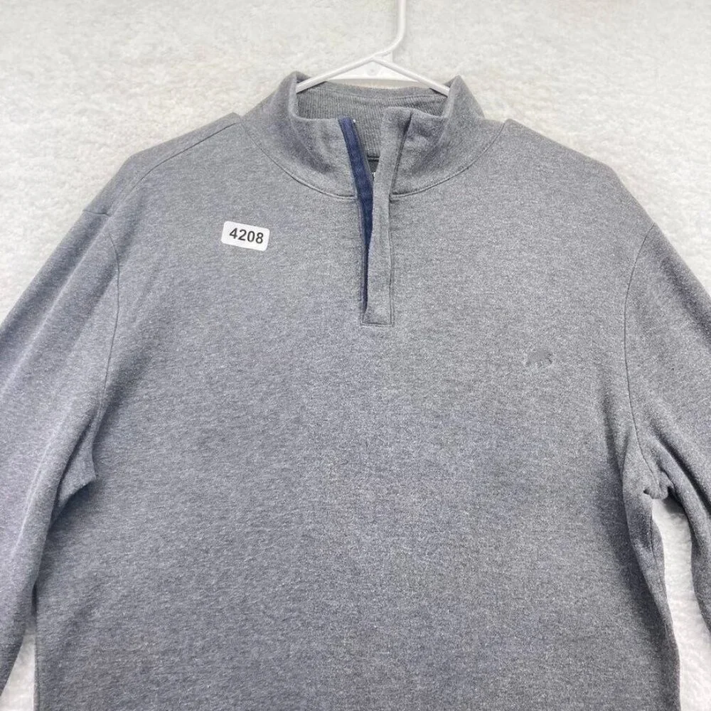 Banana Republic Mens 1/4 Sweatshirt Size Medium Gray Long Sleeve Mock Neck‎